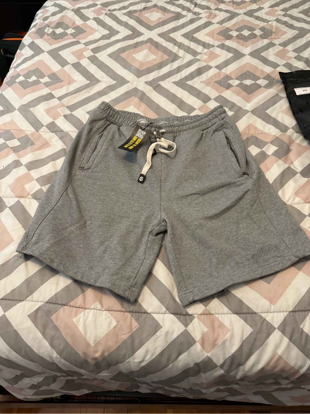 Godspeed Men's Athletic Grey Knit Drawstring Shorts – Casual Performance